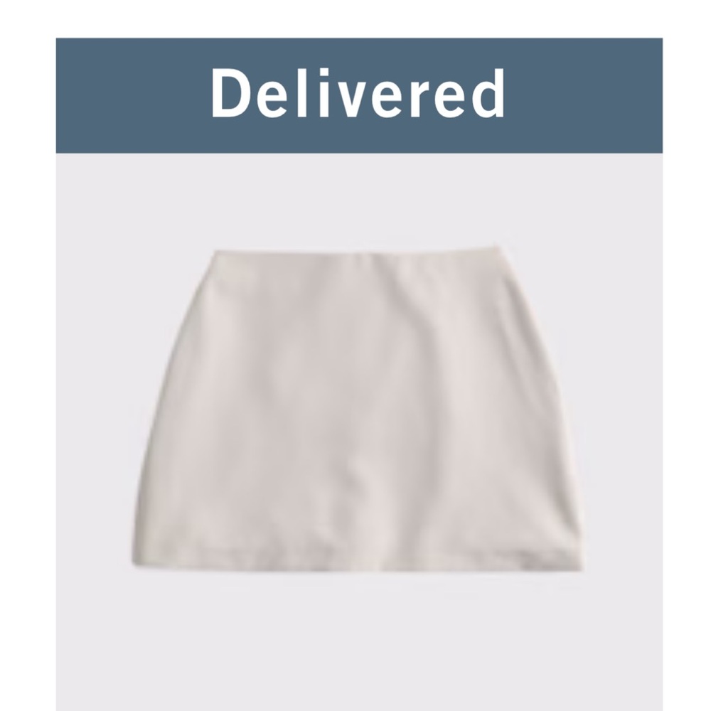 NWT Abercrombie and Fitch Light Taupe Curve Love Mini Skirt